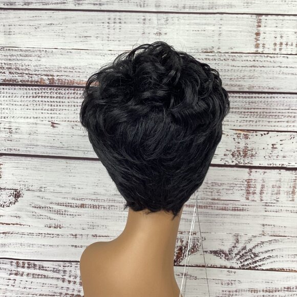 Ulta Rockstar Pixie Wig #1 Jet Black Classic Cap Adjustable Synthetic - Picture 3 of 7